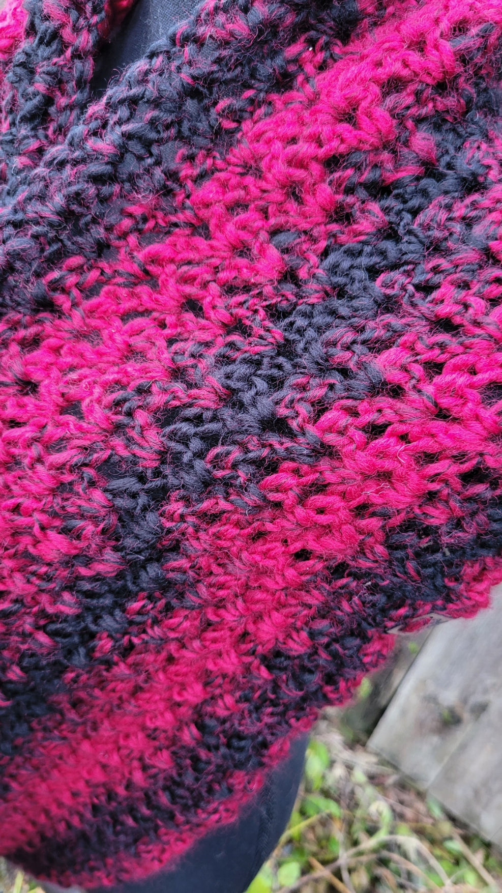 Infinity Scarf - Red/Charcoal